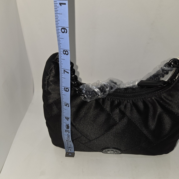 Kurt Geiger London Black Quilted Nylon Convertible Hobo Shoulder Bag. - Picture 13 of 14